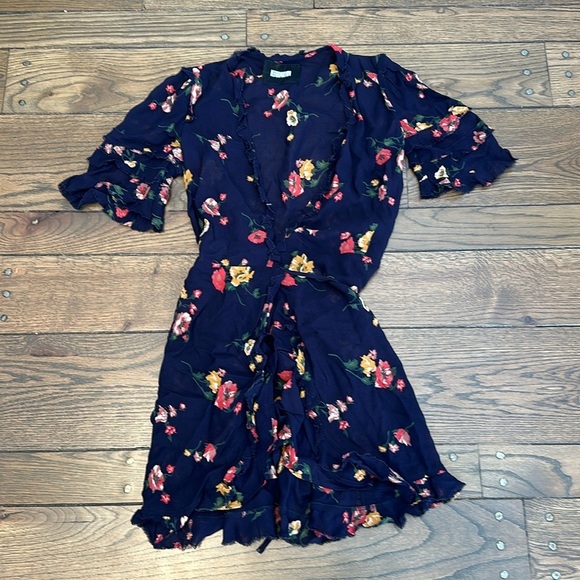 Reformation Dresses & Skirts - Reformation Floral Ruffle Coquette Summer Wrap Dress